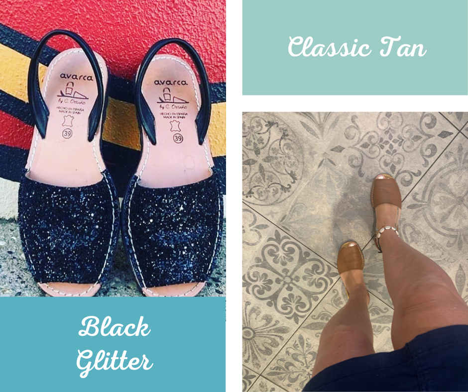 Sandal Starter pack - The Holiday Combo - One tan one black glitter sandal